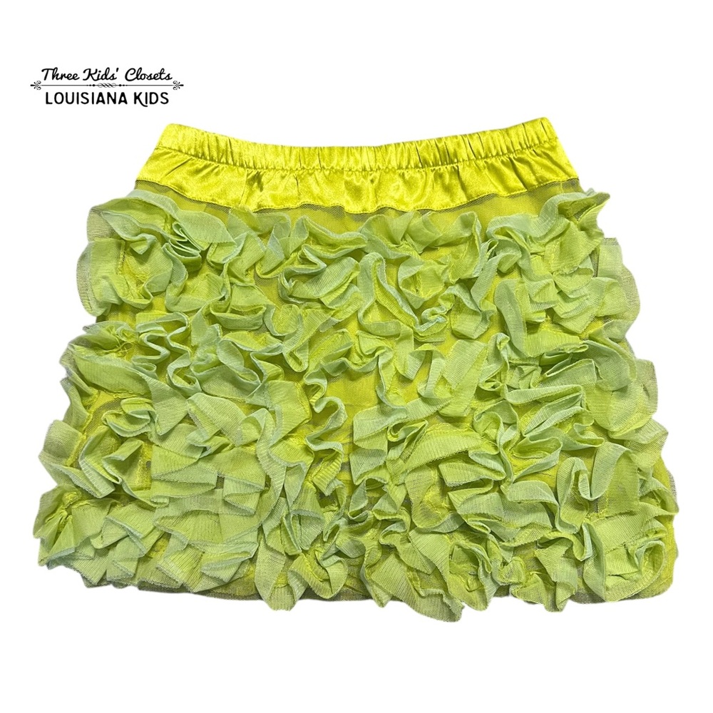 GAP Kids S (6-7Y) Lime Green Ruffle Tulle Skirt